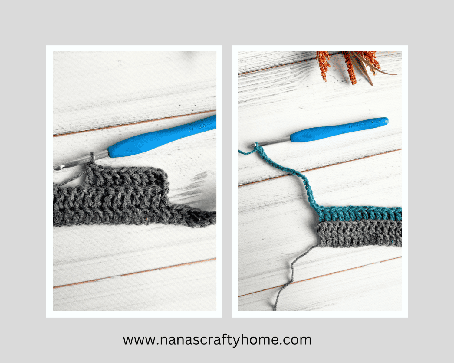 Curly Cute Crochet Cowl row 3 process