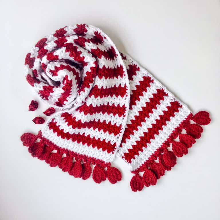 crochet v stitch scarf free crochet pattern