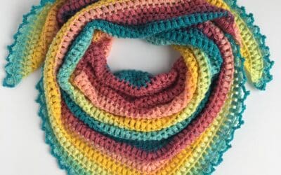 Spring Me Forward Scarf | Free Crochet Puff St Scarf Pattern
