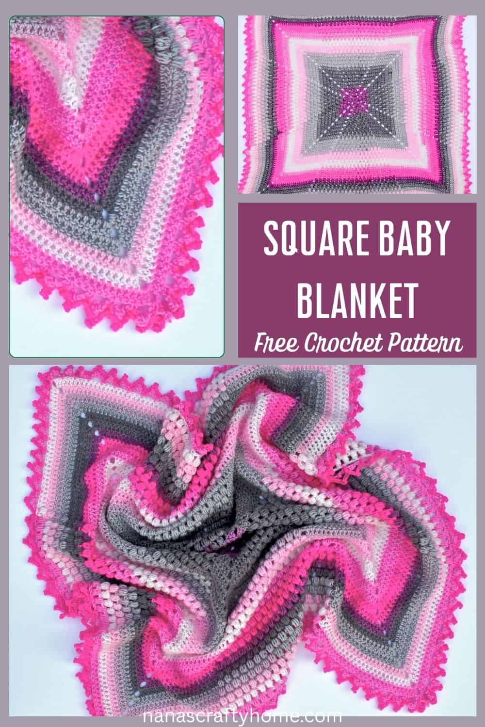 Crochet Square Baby Blanket free crochet pattern