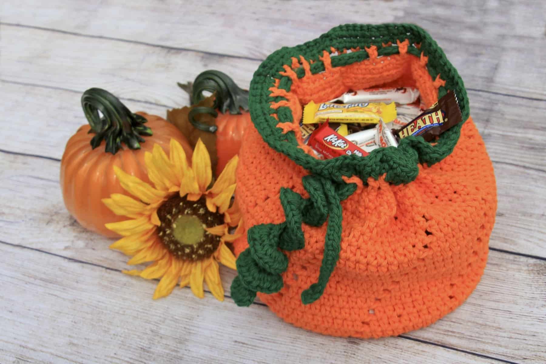 crochet pumpkin bag free pattern