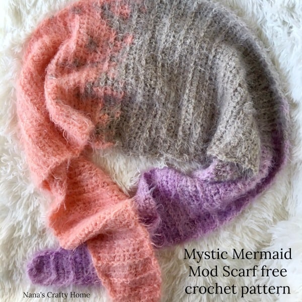 Mystic Mermaid Mod Scarf Free Crochet Pattern