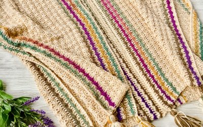 Many Wonders Ruana Wrap Free Crochet Pattern