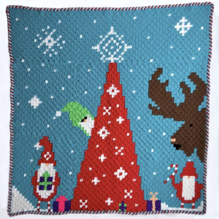 Crochet Christmas Gnome Blanket pattern