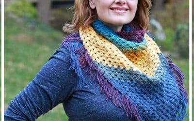 How to Crochet a Bottom Up Granny Stitch Triangle Scarf Beginner Friendly Video Tutorial