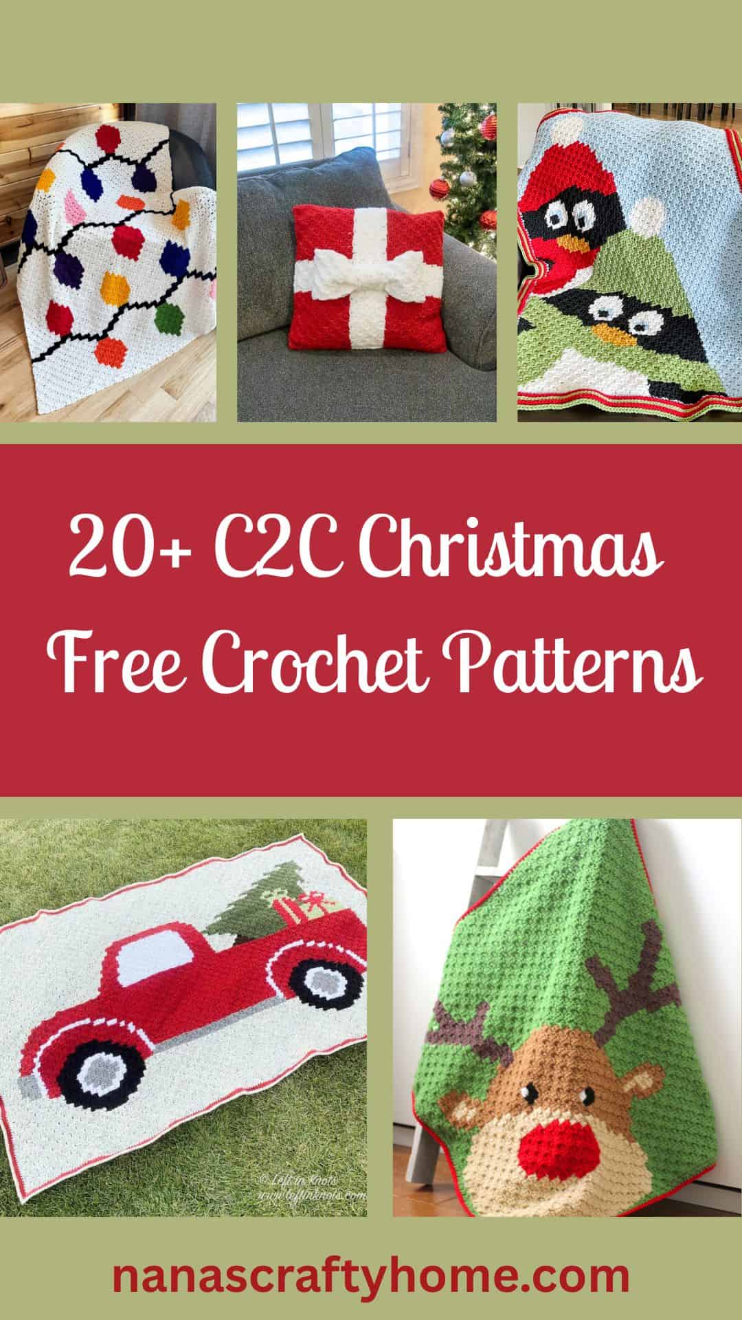 c2c Christmas crochet patterns all free!