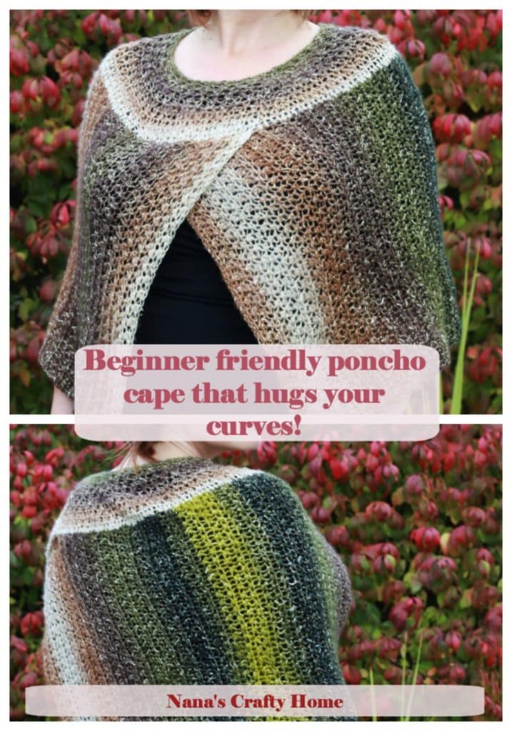 Crochet Easy Chic Cape Poncho free pattern