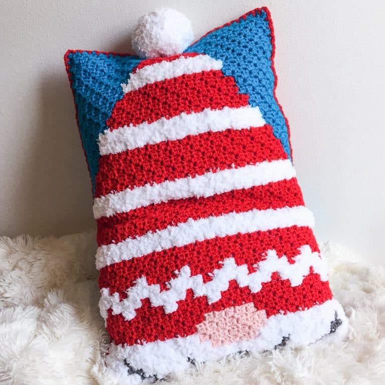 Christmas Gnome C2C Pillow free crochet pattern