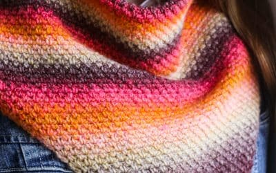 Mesa Sunset Bandana Crochet Cowl Free Crochet Pattern Video Tutorial