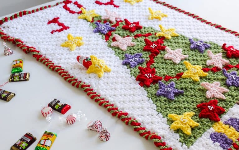 Christmas Tree C2C Advent Calendar free crochet pattern