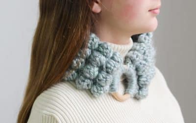 Crochet Bobble Headband or Cowl  Tutorial