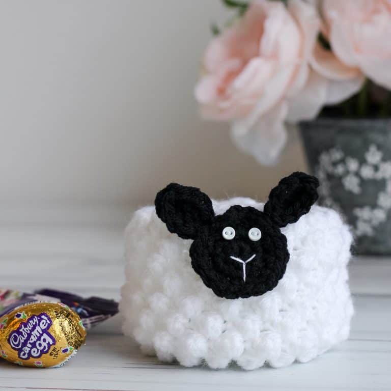 Lamb Cup Basket free crochet pattern