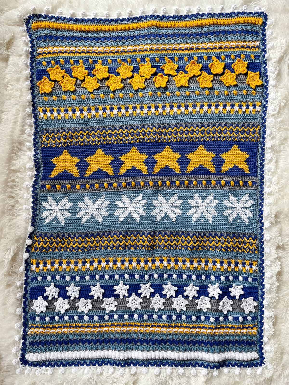 Winter's Night Rhapsody Blanket free crochet pattern