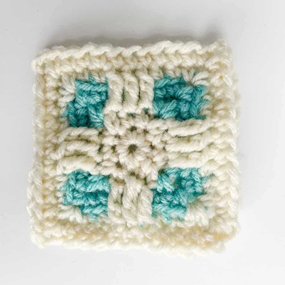 mosaic granny square 12" square