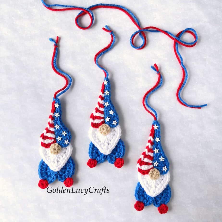 Patriotic Gnome Ornament