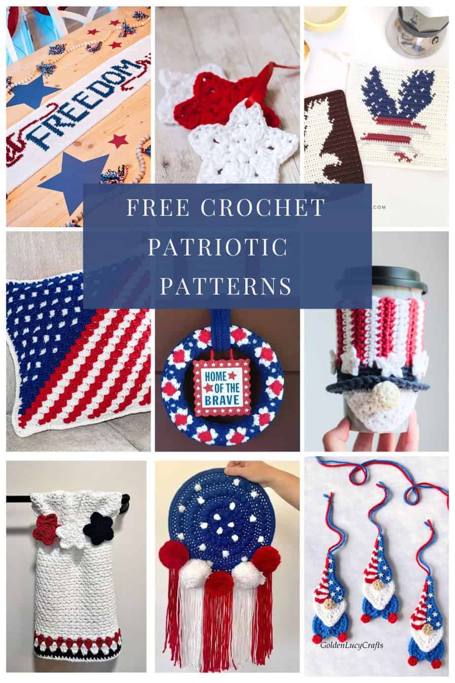 Free crochet patriotic pattern roundup