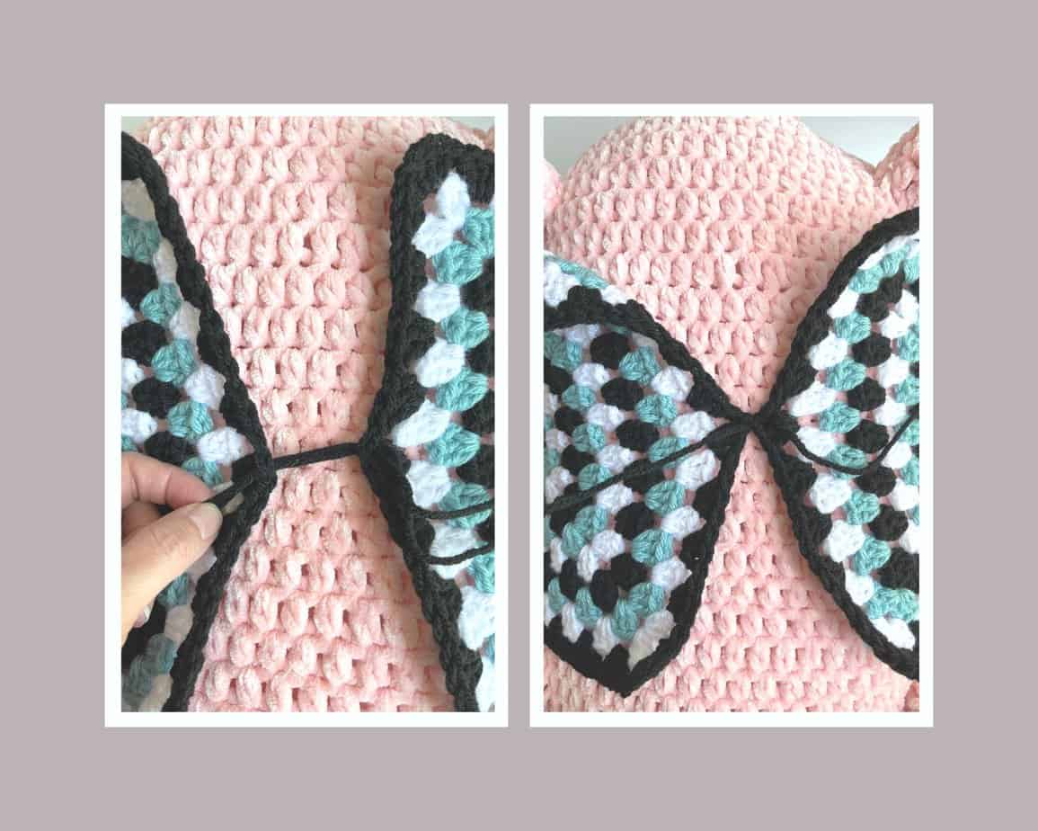 crochet pig blanket process