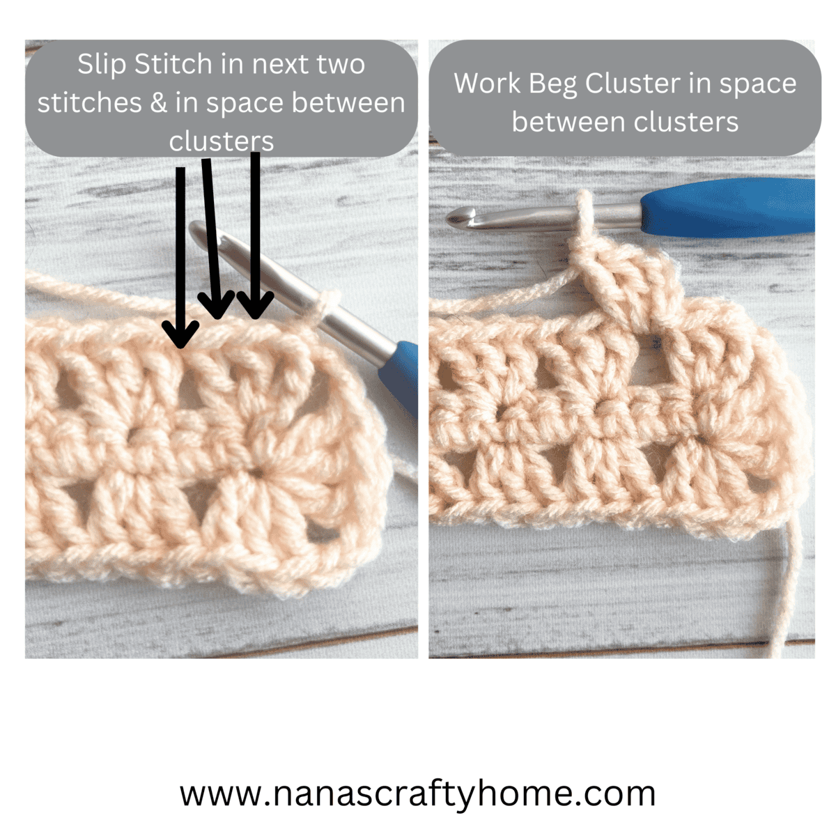 Rectangle granny blanket tutorial photos for not changing colors between rounds