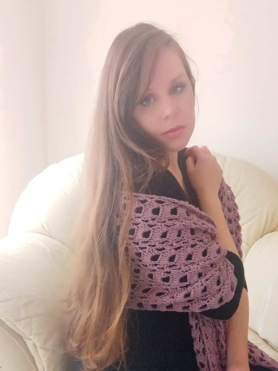 Madeleine Edwardian Rose Shawl by Selina Veronique