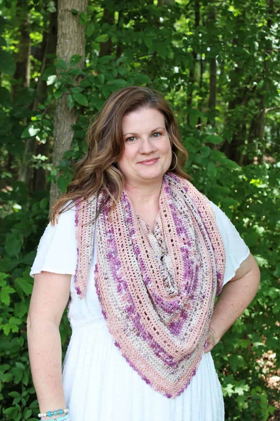 Evening Primrose Shawl by Mason Jar Yarn Designs