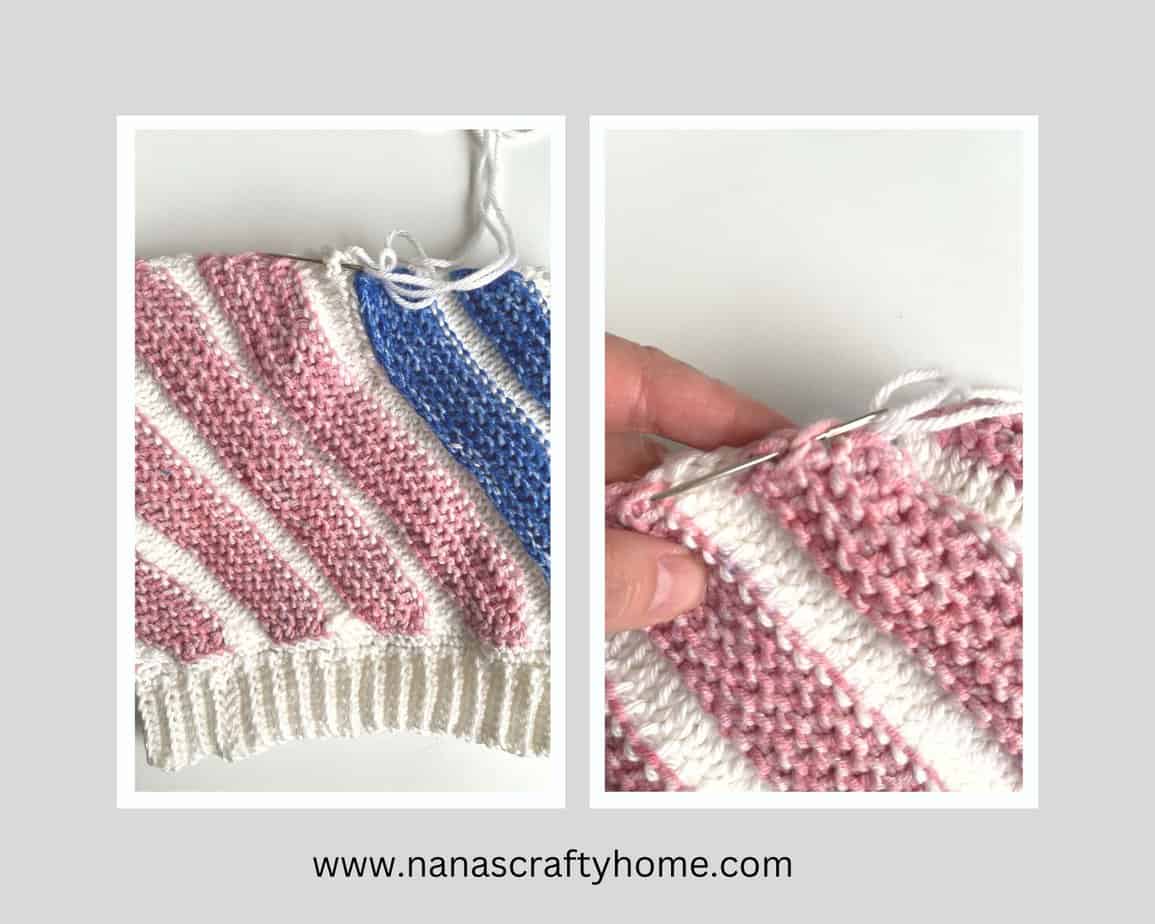 Tunisian hat cinch hat closed process