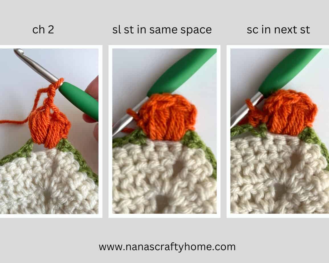 Pumpkin Stitch process 3