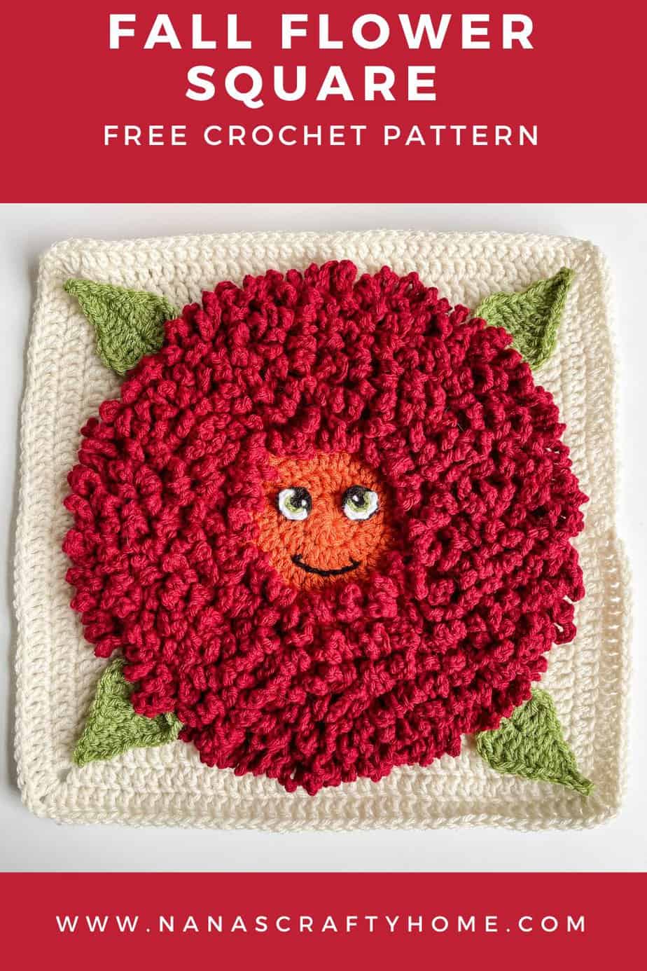 Fall Flower Square free crochet pattern