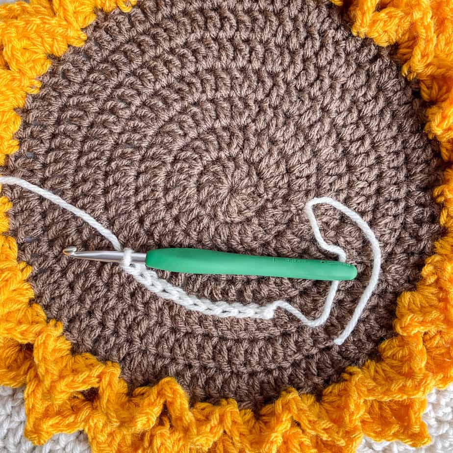 happy sunflower square smile process