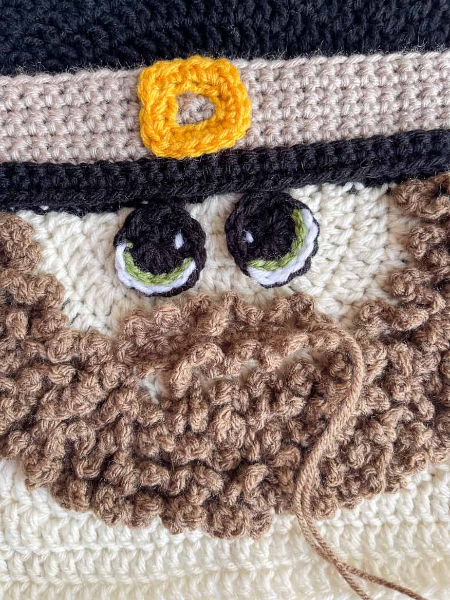 Pilgrim mustache assembly process