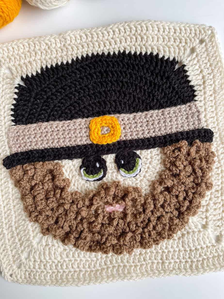 Crochet Pilgrim Man Square free crochet pattern