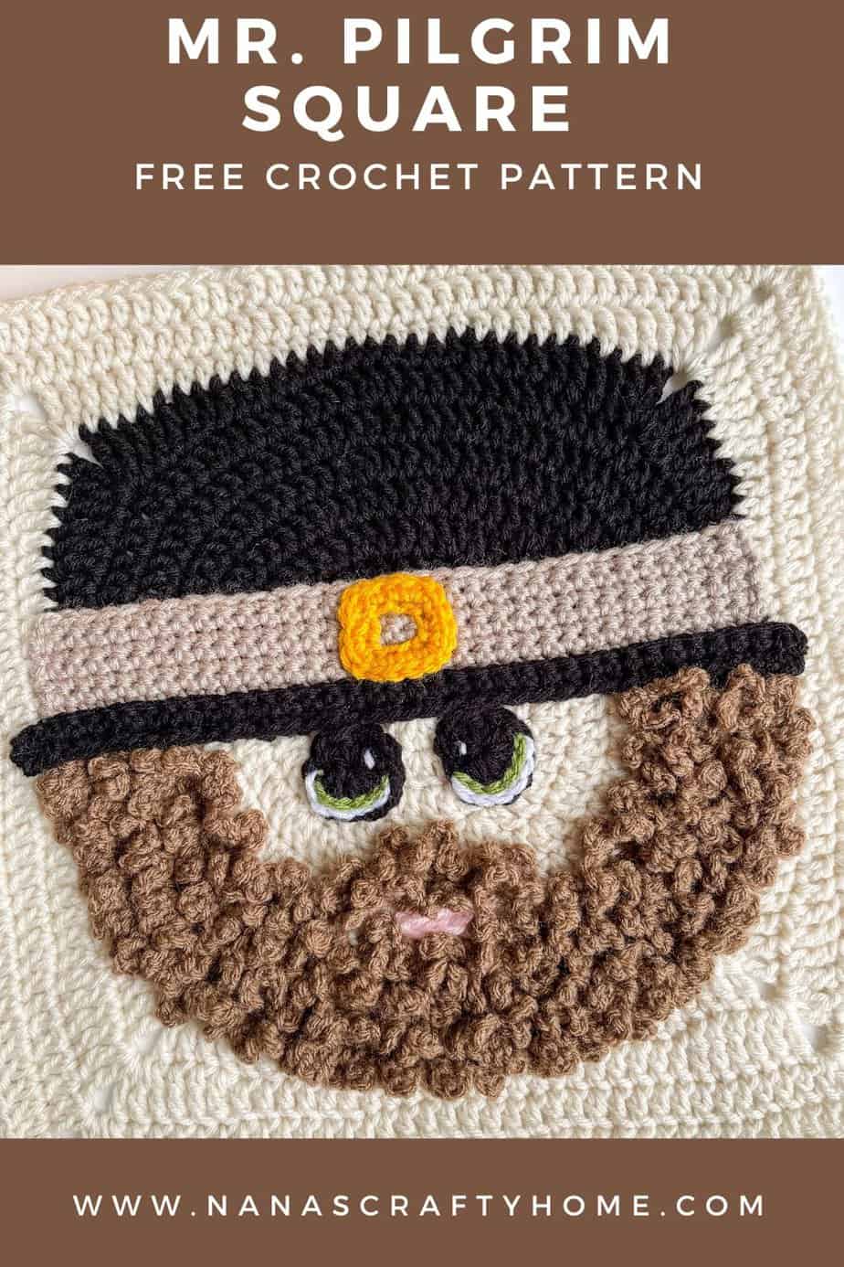 Crochet Pilgrim Man Square free crochet 