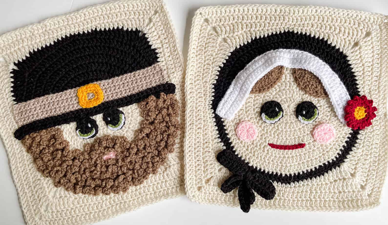 Mr & Mrs Pilgrim granny square set