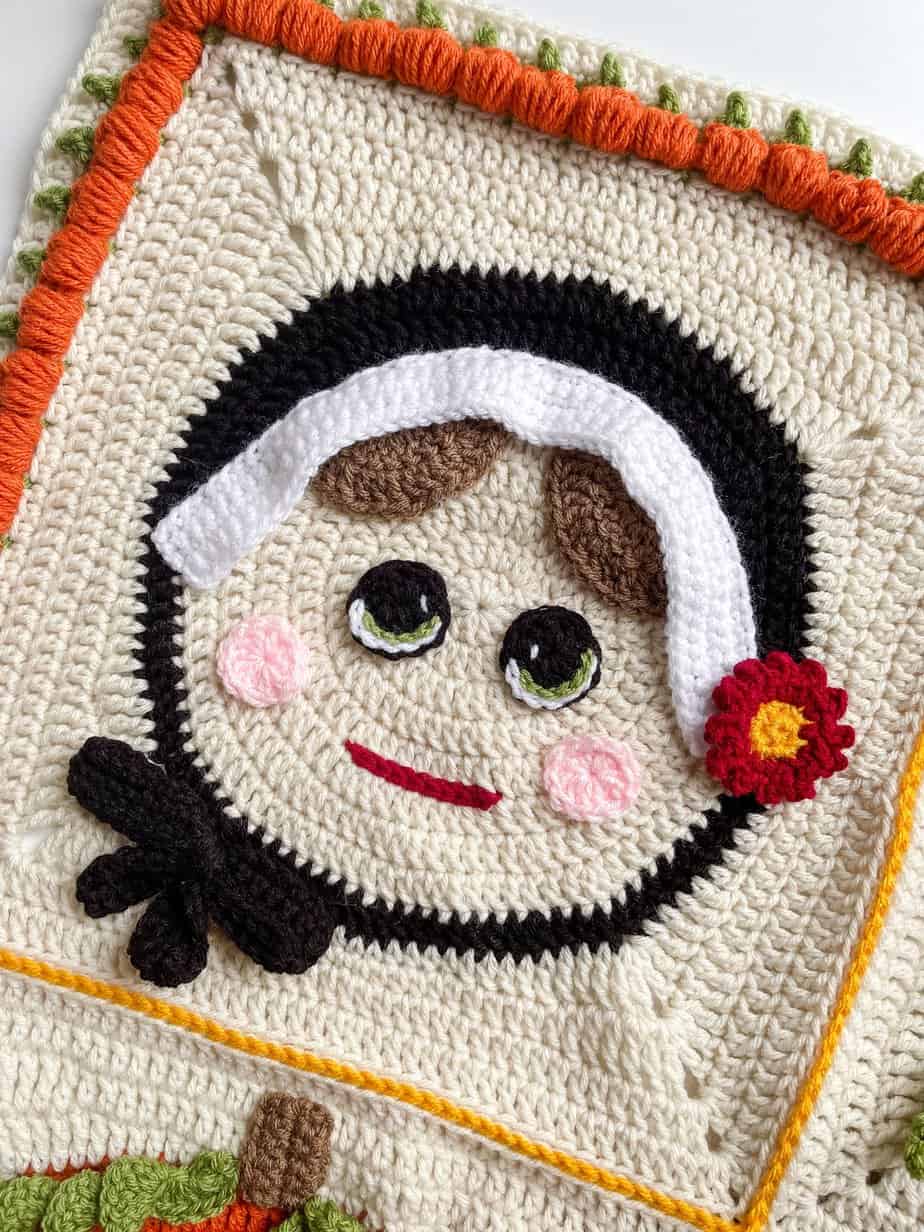 Crochet Pilgrim Woman Granny Square free crochet pattern
