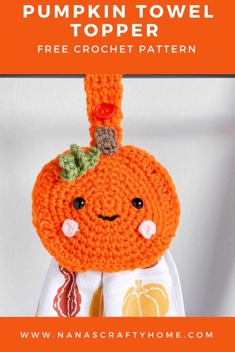crochet pumpkin pattern towel topper free pattern