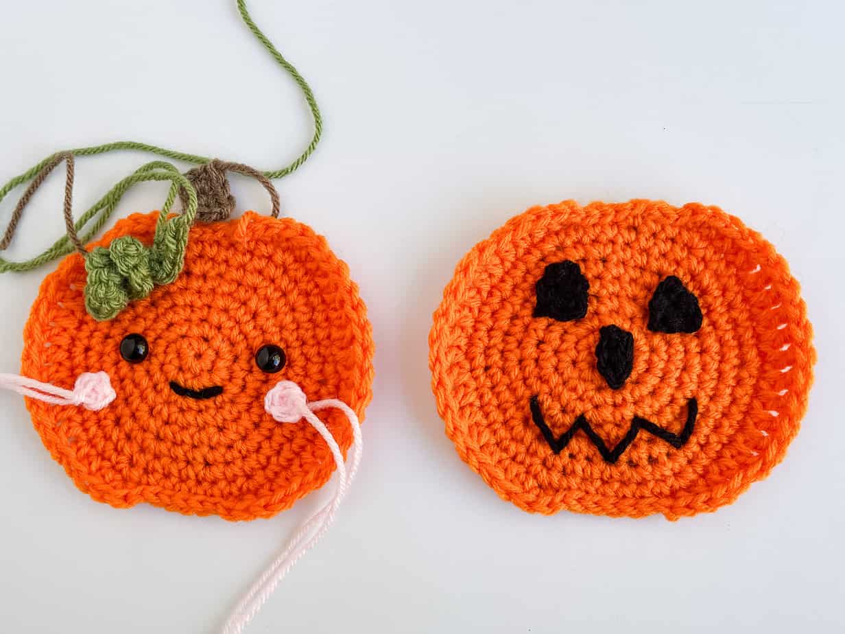 pumpkin towel topper face options