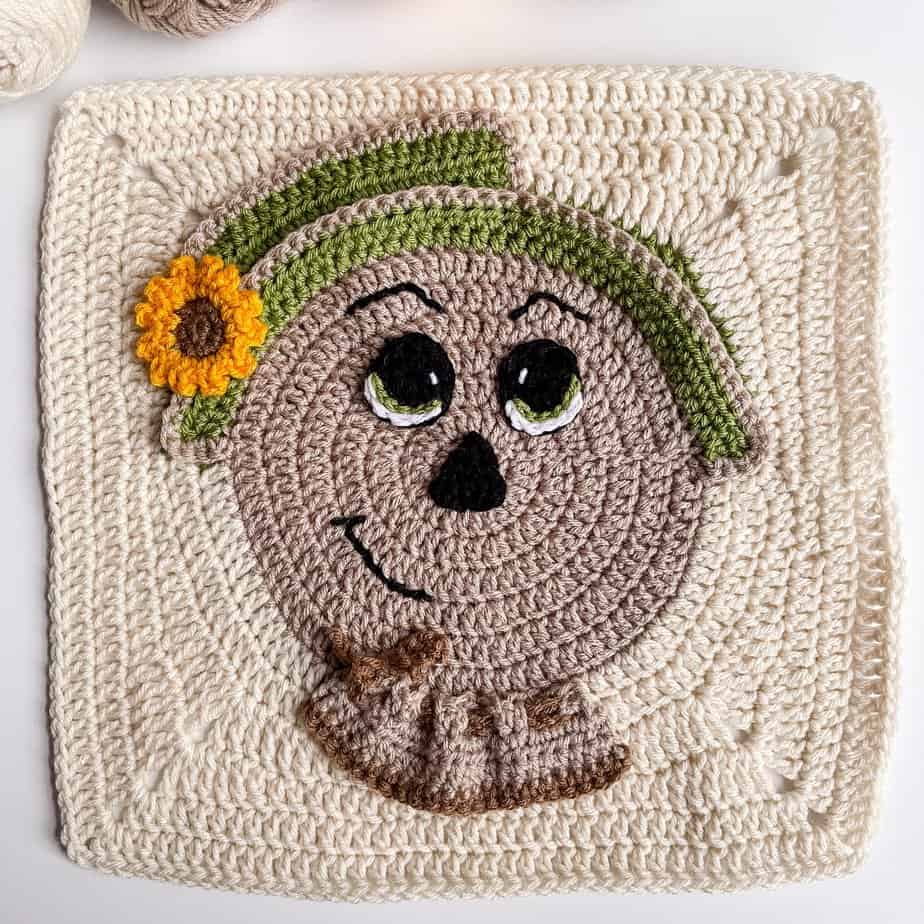 Crochet scarecrow square free crochet pattern