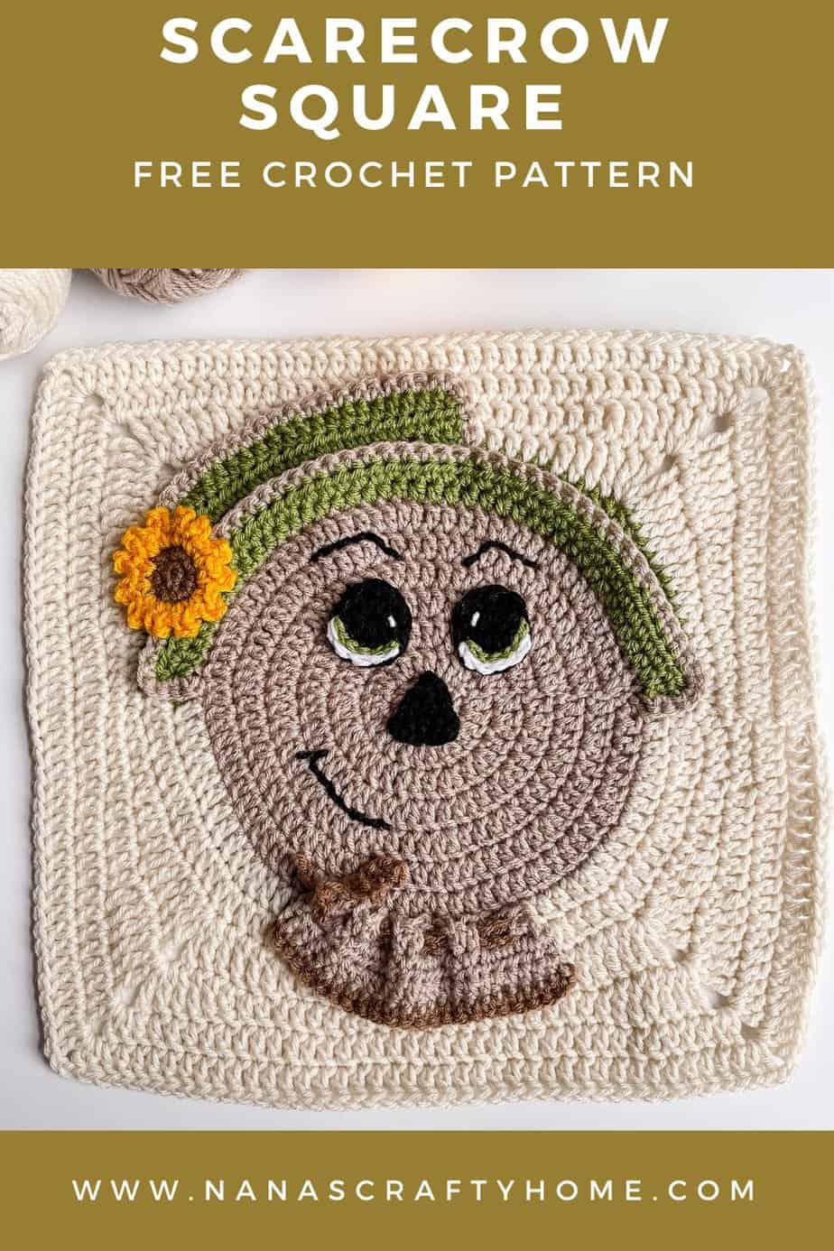 Crochet scarecrow square free crochet pattern