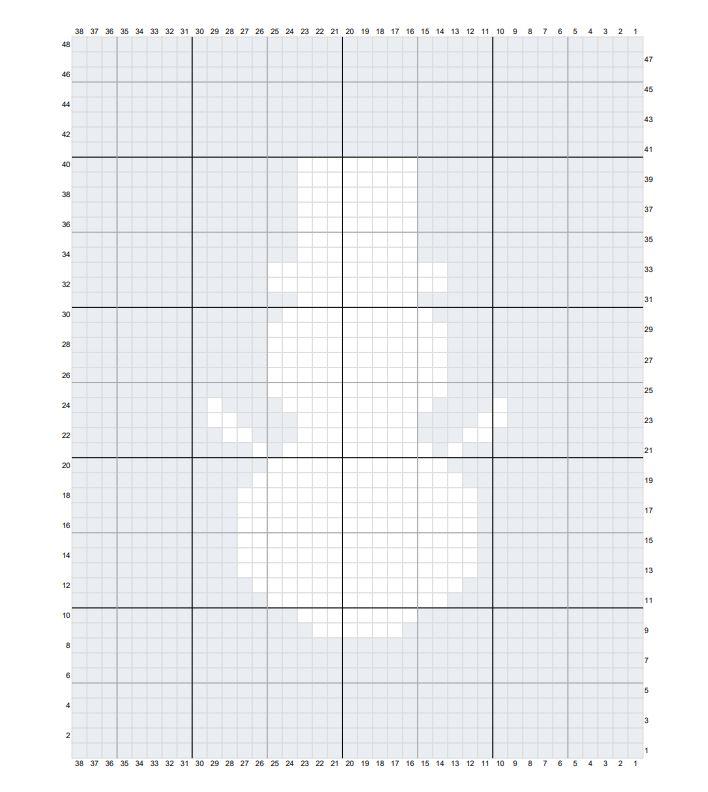 Snowman pillow chart