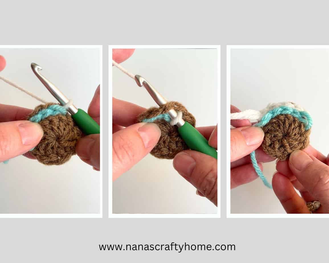 how to crochet eyes process 3