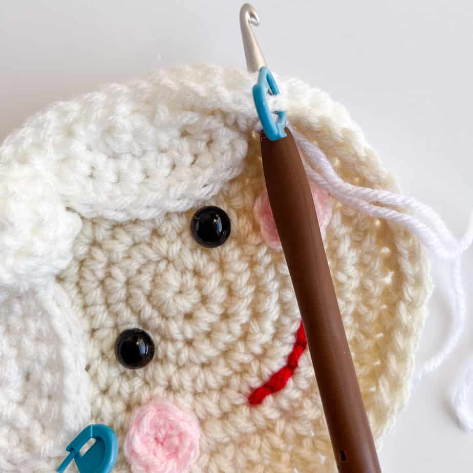 Mrs Claus Towel topper seaming process