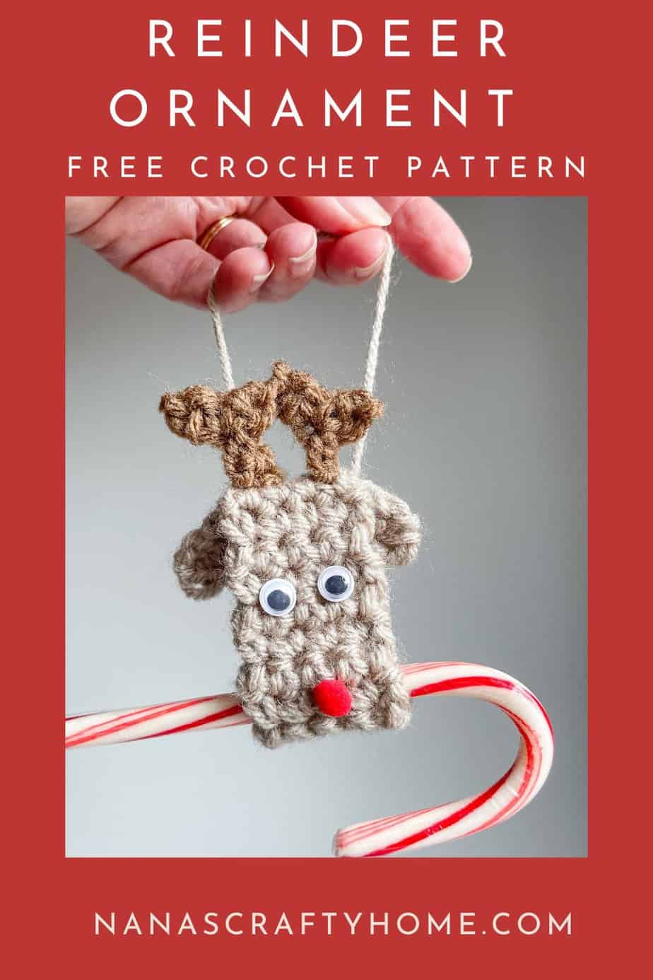crochet reindeer ornament