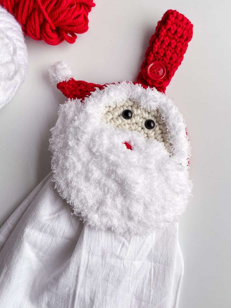 Santa Towel Topper free crochet pattern