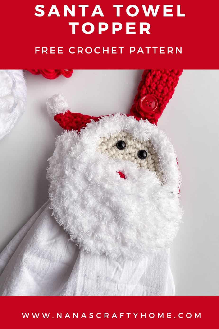 Santa Claus towel holder free crochet pattern