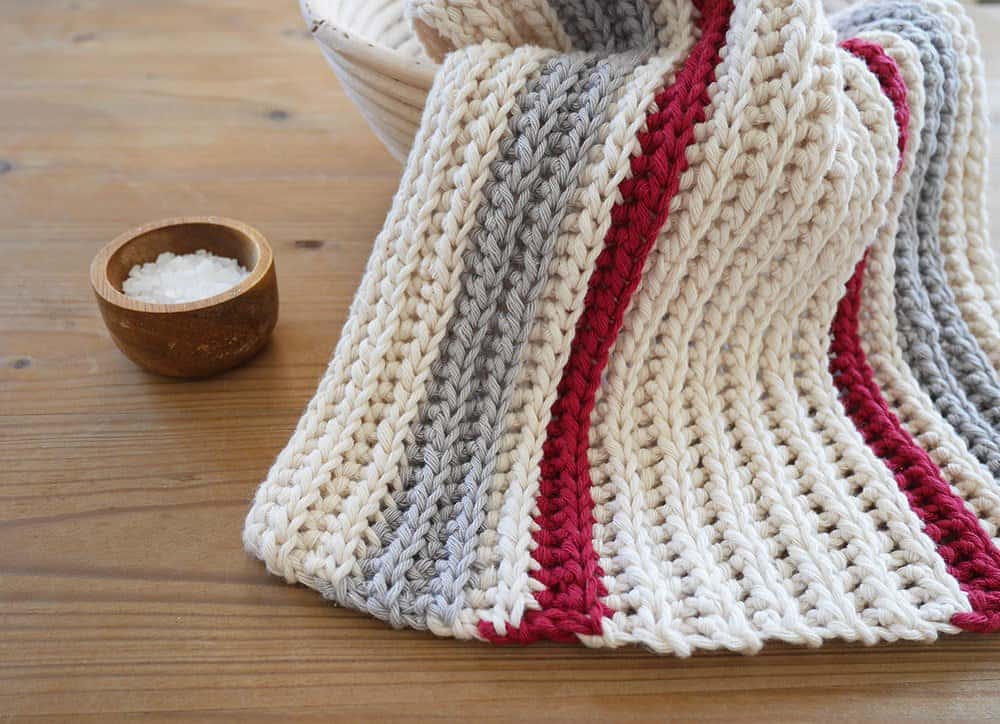 Kitchen crochet dish towel free crochet pattern