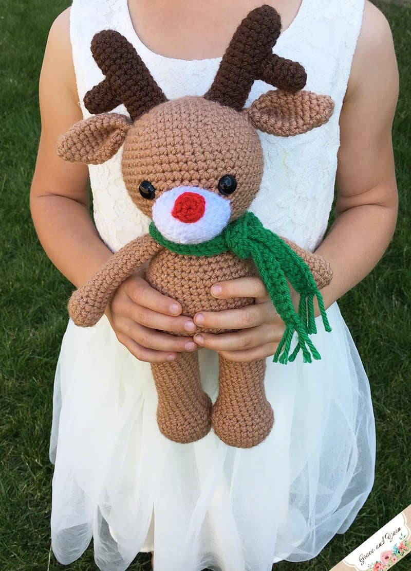 Ray the Reindeer Amigurumi by Grace & Yarn