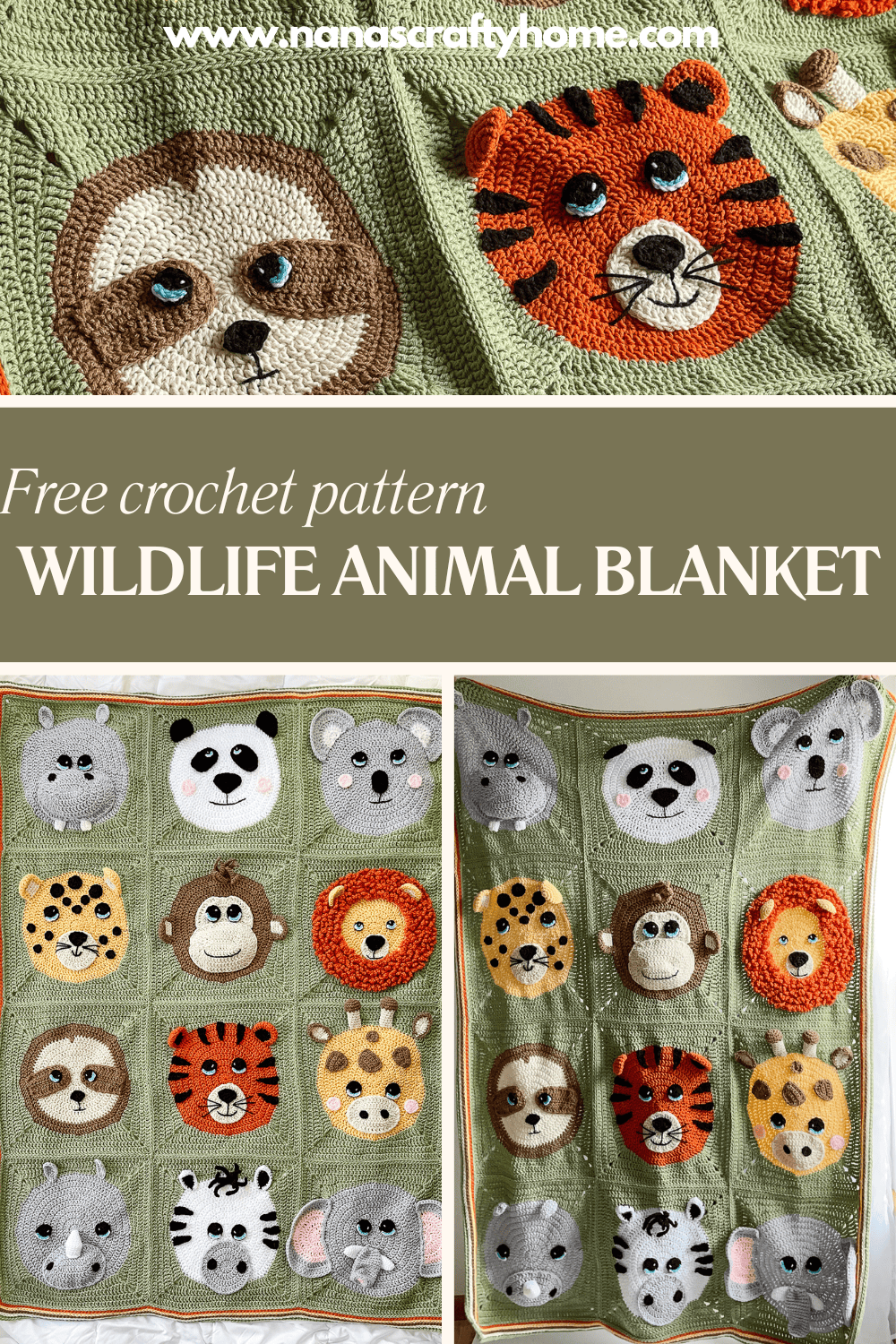 Crochet Animal Blanket free crochet pattern