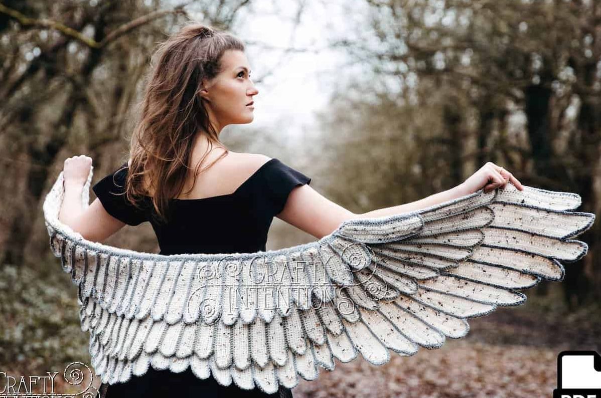 Feather Wing Shawl by Crafty Intentions