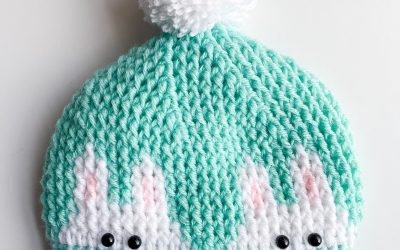 Crocheted Easter Bunny Hat free crochet pattern in 3 sizes!