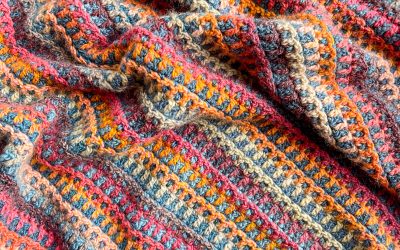 Simple Crochet Blanket with Woven Look | Free pattern