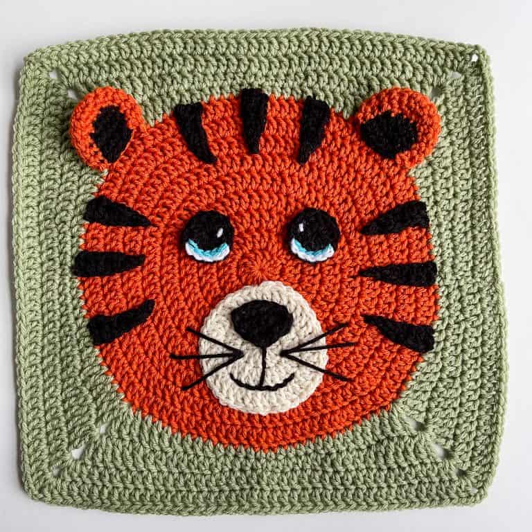Crochet Tiger Square pattern